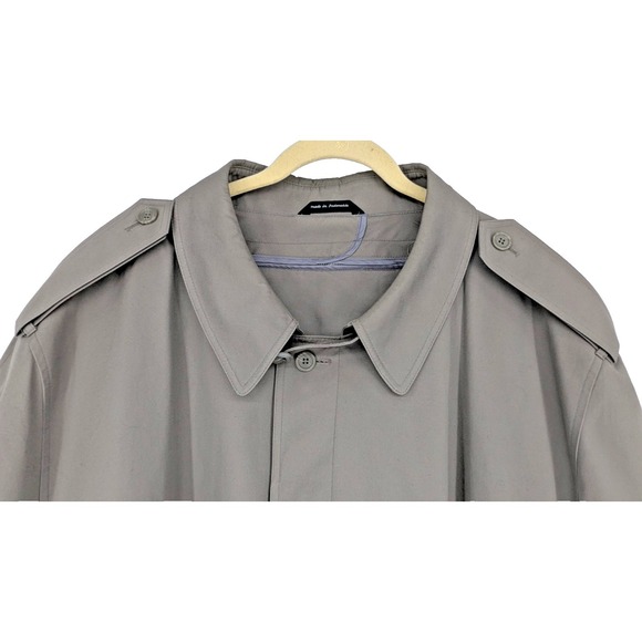 Mens THE ALL WEATHER COAT SIZE 60L  Trench-Taupe-Termo-Lite Zip Quilted Liner - Picture 7 of 14